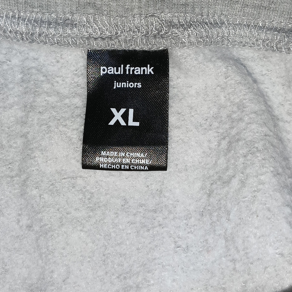 Paul Frank Light Gray Sweatshirt with Red and Cream Monkey Patch - Picture 4 of 5